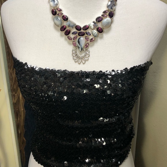 SOLD! Dendtrite opal & amethyst necklace - Picture 6 of 8